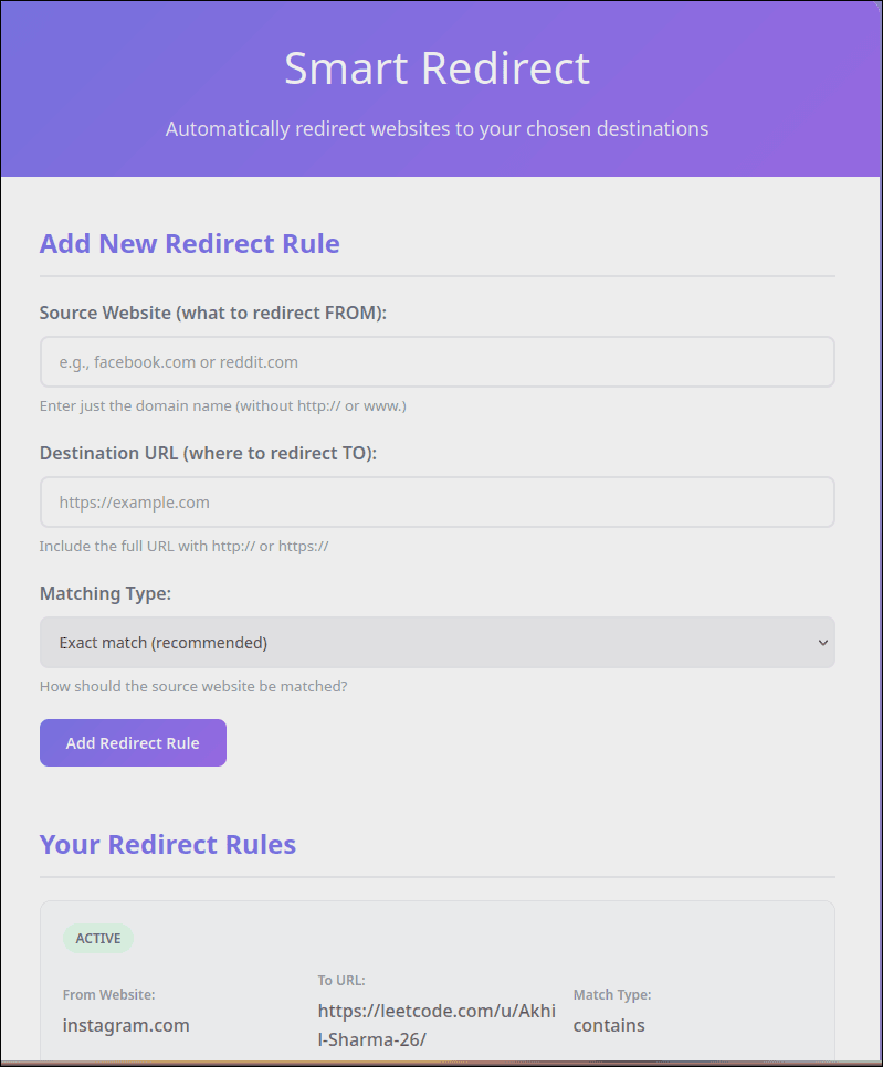 Redirecter: Site-Blocker